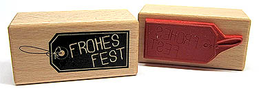 Stempel "G" Frohes Fest Etikette